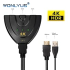 4K 3x1 HDMI Splitter with USB Charger Cable, HDTV Pigtail Switch with 50cm HDTV Cable HDMI Switcher (3-in 1-Out)