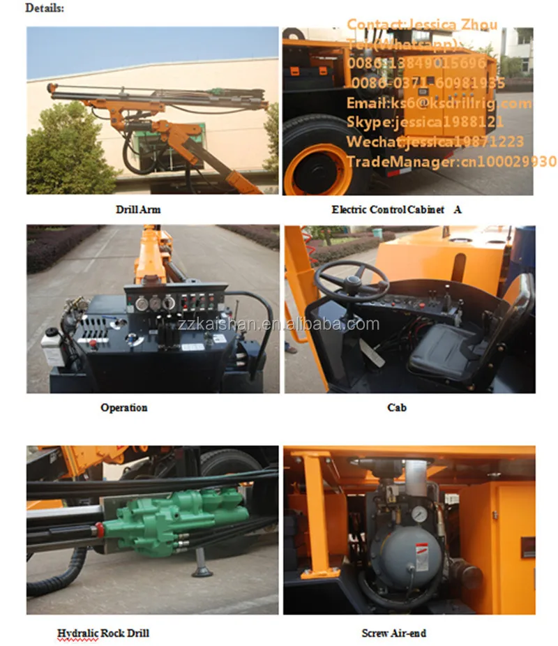 Kaishan brand KJ311Tunnel hard Rock Drilling Machine / full hydraulic drill rigs