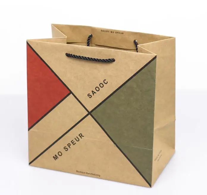 new fashion kraft paper shopping bag