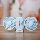 Motors Adjustable DC12V Dual Fan 360 degree Rotating Mini For Auto Air Fan Cooler Trim