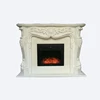 hot sale modern antique limestone marble electric fireplace