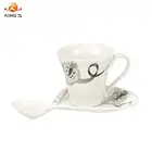 Turkish personalized new bone china saucer cup set