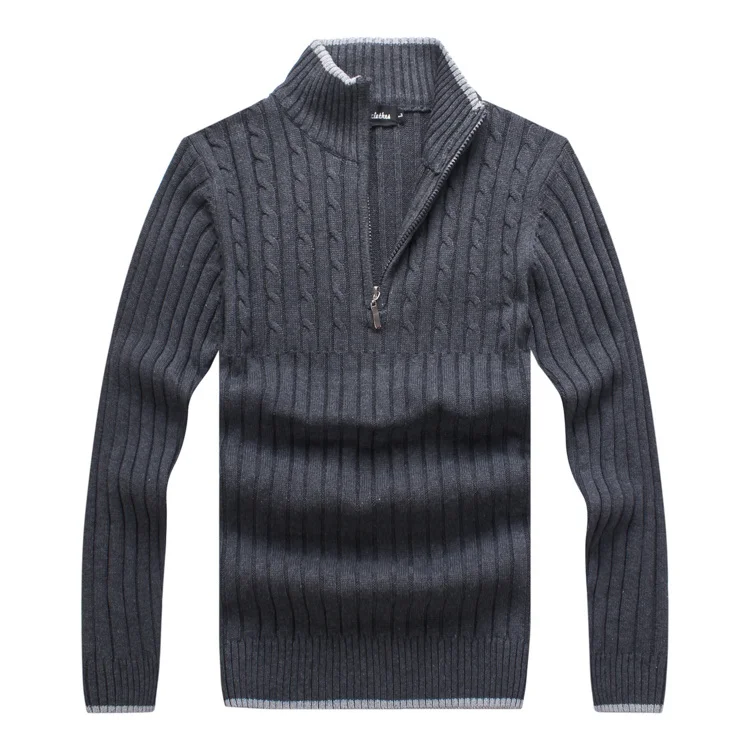 2015 new Men's stone polo mens half zip Sleeve sweater autumn male clothing pullover men swaters