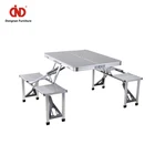 Outdoor Furniture Portable Camping Foldable Picnic Table And Chair Set Outdoor Foldable Aluminum Coffee Table