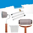 High Density Felt Long Handle Paint Brush Roller Set For Home
