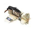 Vintage Old Airplane Models For Home Decoration Photo Frame Handmade Arts Retro Plane Model Motorcycle Metal Craft