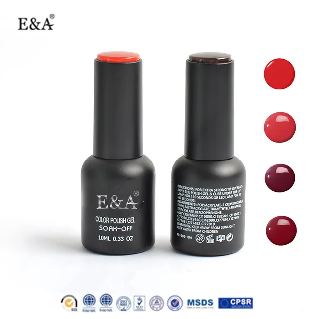 EA brand 10 ml new global fashion soak off uv/led bling color nail gel polish