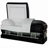 Chinese bier stainless steel half couch casket and coffin