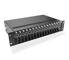 Rack-mount Media Converter 17 Slots Fiber Media Converter Rack-Mount Chassis With Dual Power Supply NMS Function