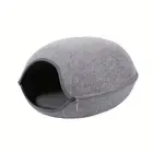 Handmade Portable Dog Cat House Luxury Fancy Felt Cat Bed