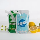 Custom security laminated material plastic flexible drink liquid water yoghurt stand up packing bag spout pouch