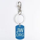 2019 Wholesale JW Org Jehovah Witnesses Pendant Metal Keyring Stainless Steel Color Printing Key Hold Keychain