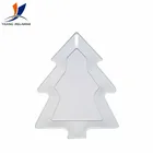 wholesale custom food tray plastic melamine christmas tree sharp plate dinner ware