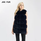 New Style Women Real Fox Fur Gilets Winter Warm High Quality Soft Vest Fashion Waistcoat Thick Coat