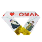 Top-grade gold fringed design jersey material printed Oman scarf