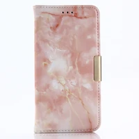 Nature Marble Stand Leather Wallet Phone