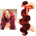 YF No Tangle 99J Hair Red Bundles Burgundy Brazilian Wholesale Virgin Hair Body Wave Human Hair Weave Bundles