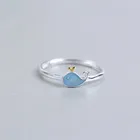 High Quality Cute Whale Cute Animal Elegant 925 Silver Plating Jewelry Ring Fashion Accessory For Lady