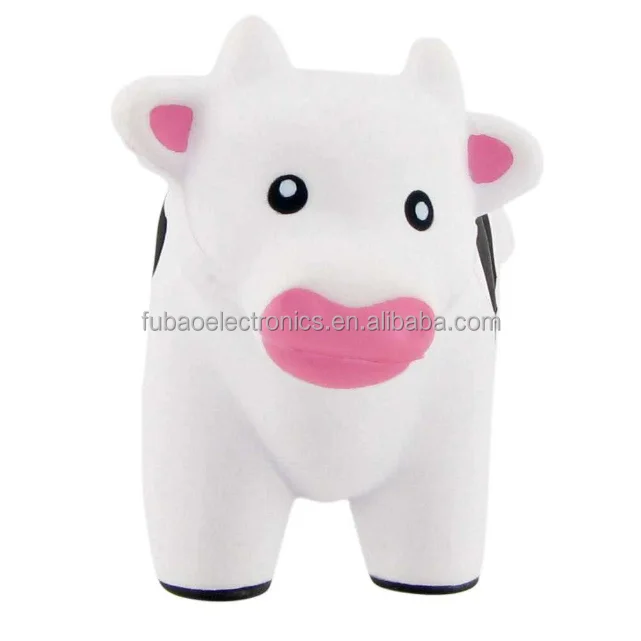 supplier promotional gift animalcustom pu milk cow stress ball