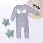 Wholesale Monogrammed Baby Back Angel Wings Clothing Jumpsuit Romper