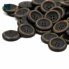 SK 4 holes round black custom design classical sweater lettering resin overcoat garment accessories buttons for clothes