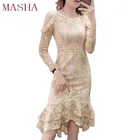 China factory wholesale lace long sleeve off the shoulder dinner dresses party wear sexy dresses women lady