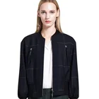Production processing manufacture autumn winter fashion casual round collar striped jacket women wool coat jacket