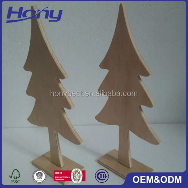 hot sale outdoor wooden carving craft ornament christmas tree