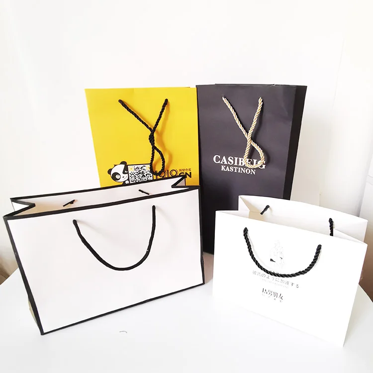 wholesale color paper bag unique handle paper bag for wedding