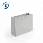 Custom printing bright gray luxury high quality low cost advertising shopping paper bags custom logo