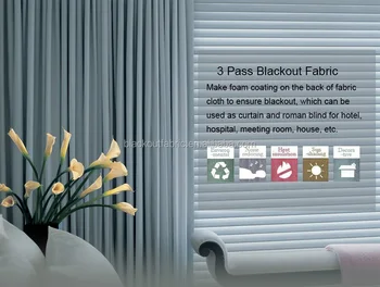 Polycotton Blend Acrylic Foam Coating Blackout Lining Fabric For