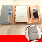 Creative custom logo business spiral Binding notebook spiral planner office notebook with mobile phone bag