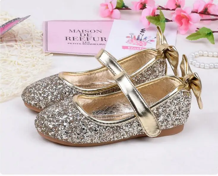Girls Sequins leather sandals-26