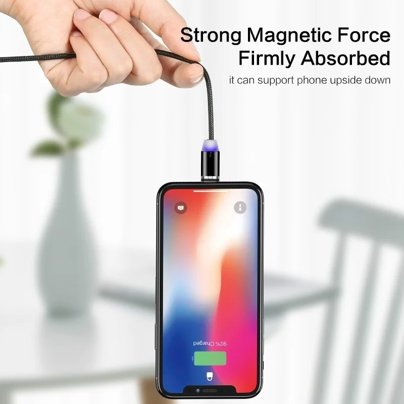 High quality Nylon cable for iphone cable magnetic 2.1A fast charge cable magnetic charge cable for Android /iOS/ Type-C - ANKUX.COM
