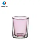 Clear double wall glass espresso cup borosilicate glass