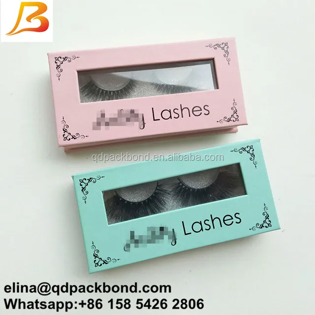 personalized sweet light pink eyelash packaging false eyelash