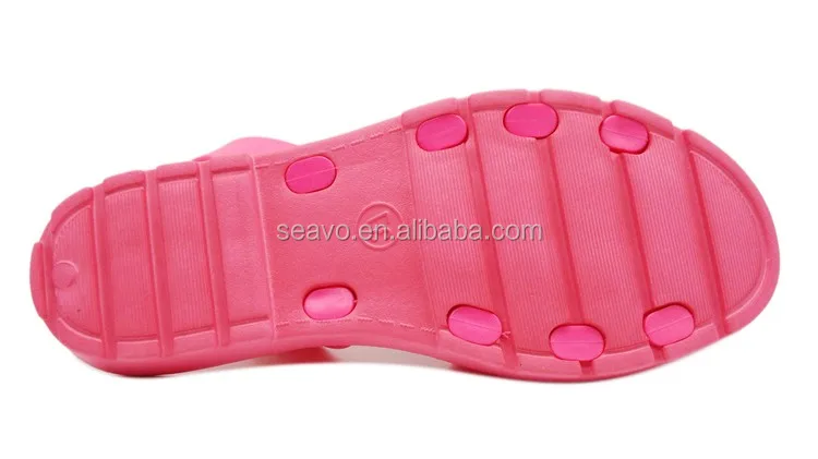 Seavo 2016 かわいい ピンク プラスチック ゼリー アッパー デザイン安い中国卸売女性フラット サンダル仕入れ・メーカー・工場