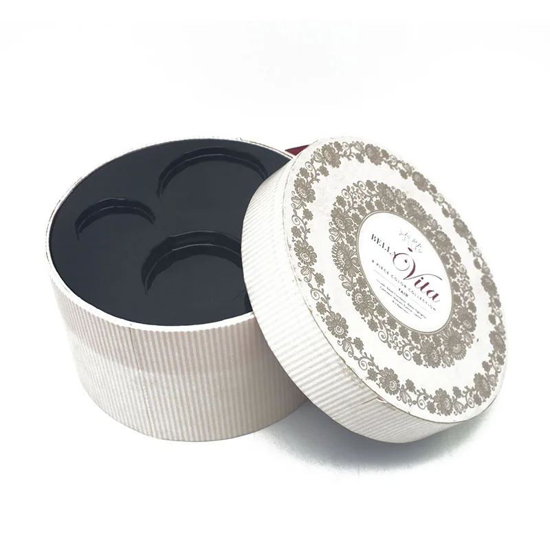 custom made recycled round wine gift packaging paper box