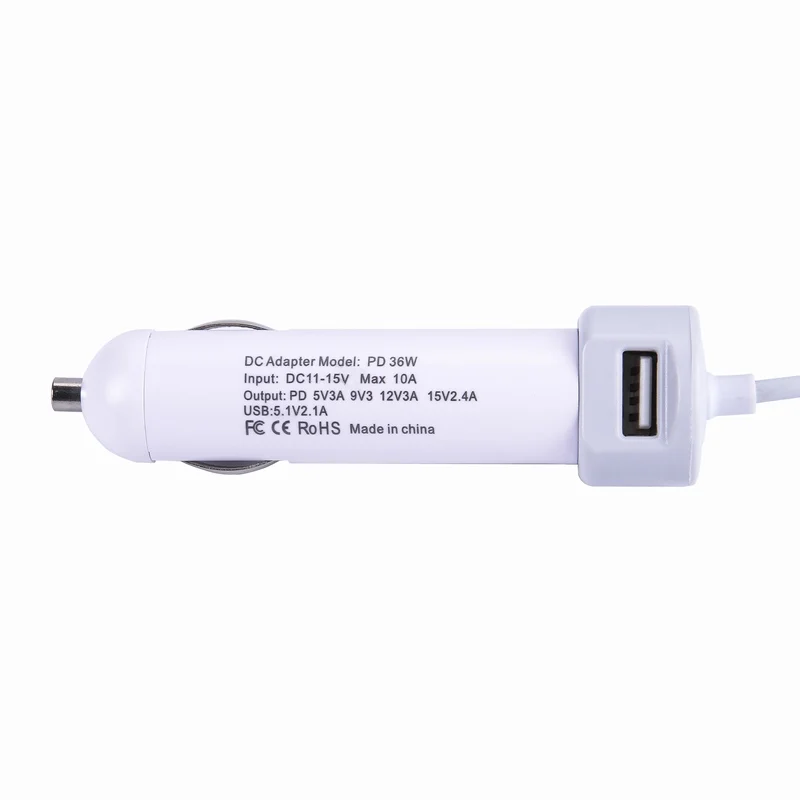 Portefeuille PD 36W USB Type C USB-C Car Charger Dual USB Fast Charge for Macbook Tablet iPhone 7 Plus Xiaomi Samsung Cell Phone (11)