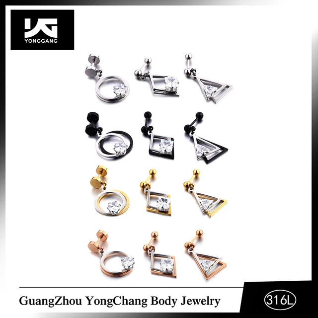 design geometry fancy drop earrings,unique ladies earrings for