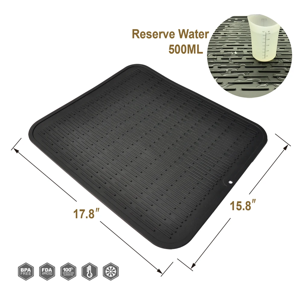 Renjia Custom Drainer Mat Silicone Drain Board Silicone Dish