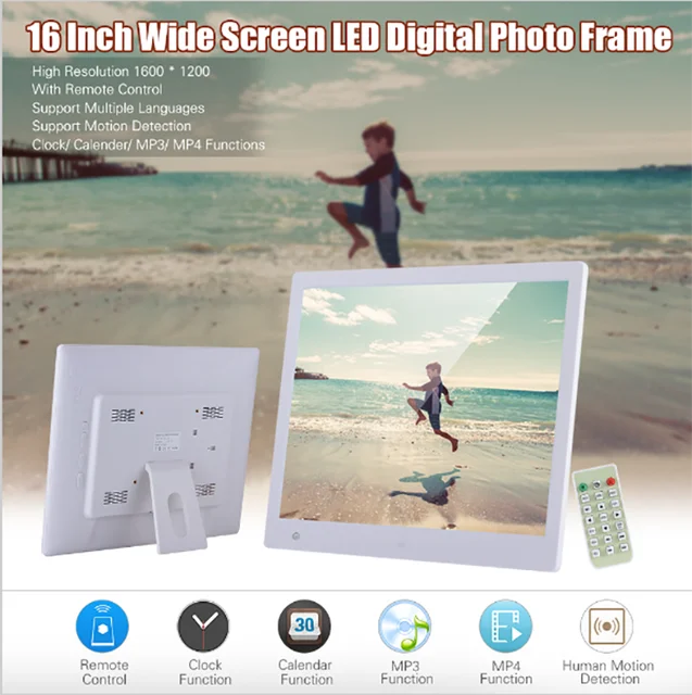 promotion ultra slim digital photo frame 7-17 inch,play video