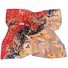 New design silk rose point print fashion scarf
