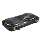Portable Electric Non Slip Stove Twin Hob with New Hot Plate Cooker Electric 2 Burner Hot Plate Stove For Cooking 2000 Watts