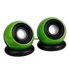 Portable Computer Speaker 3w Green Wired Round Computer Speaker