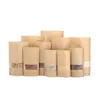 eco friendly food packaging supplies small kraft paper bag with reseal zipper