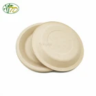 Wholesale Round Dish Disposable Bamboo Fiber Dinner Plate