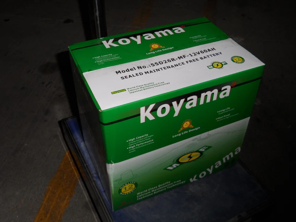55D26R MF 12V 60AH Car Battery/maitenance free/japan standard battery
