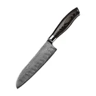 7 inch Japanese damascus steel kitchen santoku knife