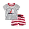 sh10071a 2017 New summer kid clothing europe style boys clothes sets